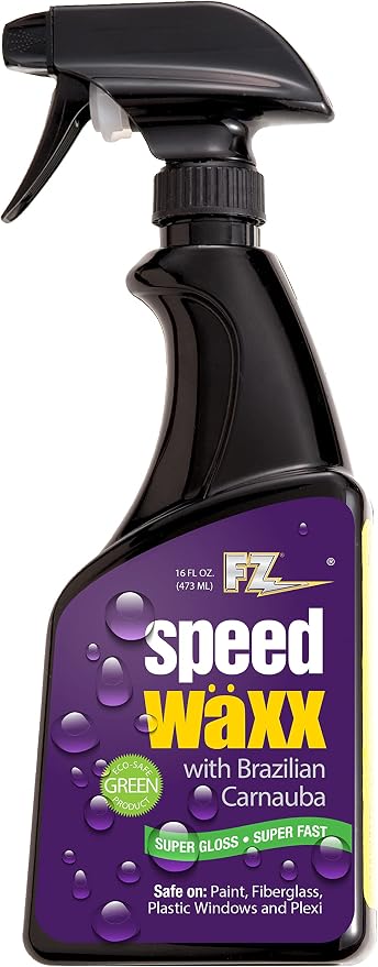 FZ Speed Waxx - Car Cleaning Supplies, Car Wax Spray with Brazilian Carnauba Wax, Quick Detailer, Water Spot Remover for