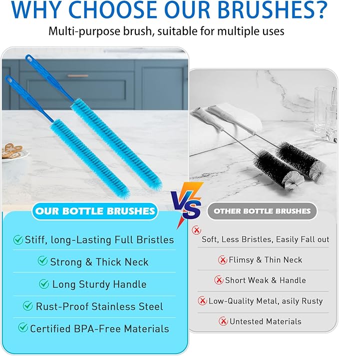Dryer Vent Cleaner Kit,Refrigerator Coil Cleaning Brush,Includes Dryer Vent Brush, lint Brush for Dryer, Drain Cleaning Brush, and Appliance Brush Set for All Your Home Cleaning Needs