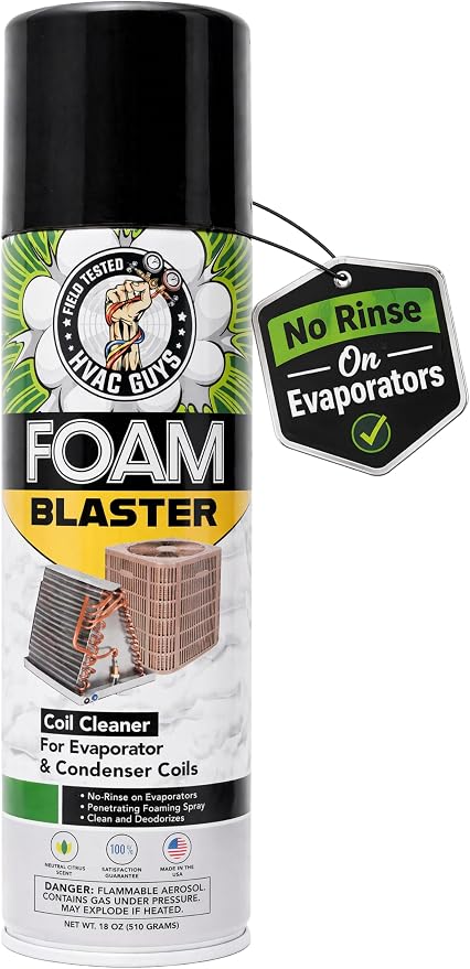 Leak Saver Foam Blaster AC Coil Cleaner Foam Spray | HVAC Coil Cleaner for AC Unit | Professional Deep-Penetrating Formu