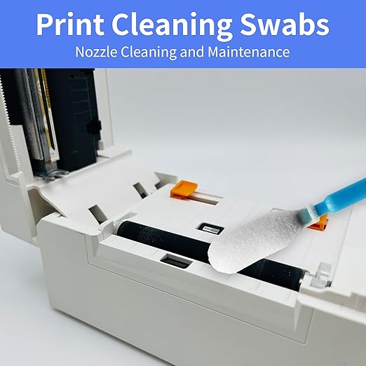 100 Pcs Solvent Resistant Professional Lint Free Swabs, 6.37" Long Handle Foam Swabs for Electronics, Camera Sensors, Printers, Optical Lenses