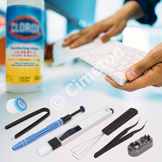 13Pcs Keyboard Lube Kit Keyboard Tools with Tweezers Keycap Puller Remover, Switch Opener, Switch Puller, 4-Claw Grabber, Grease and Lube Brush Cleaning Brush for Mechanical Keyboard