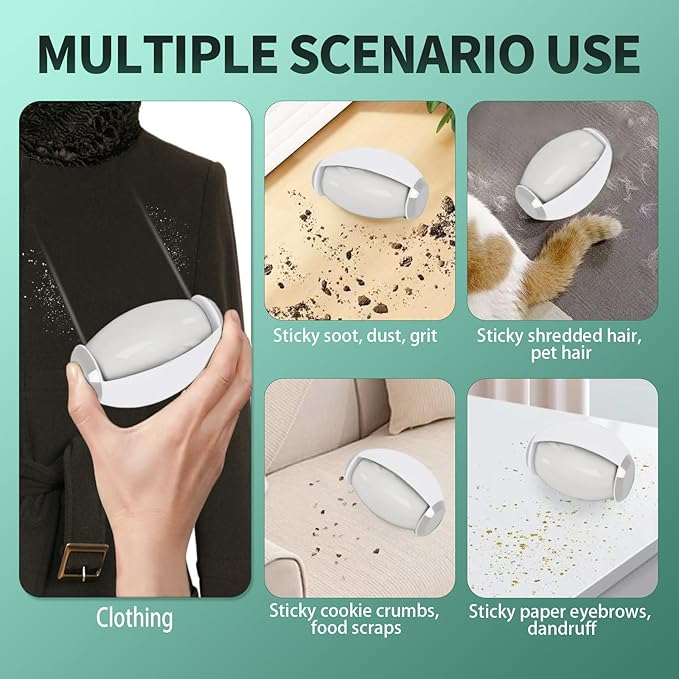 Reusable Lint Roller for Pet Hair Extra Sticky, Portable Home Travel Washable Lint Roller ,Gainsboro-WhiteSmoke,2.559in*3.94in