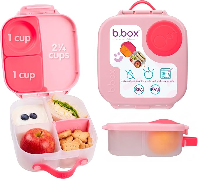 b.box Mini Lunch Box, Snack Containers for Kids, Lunch Box Kids, 4.25 Cup