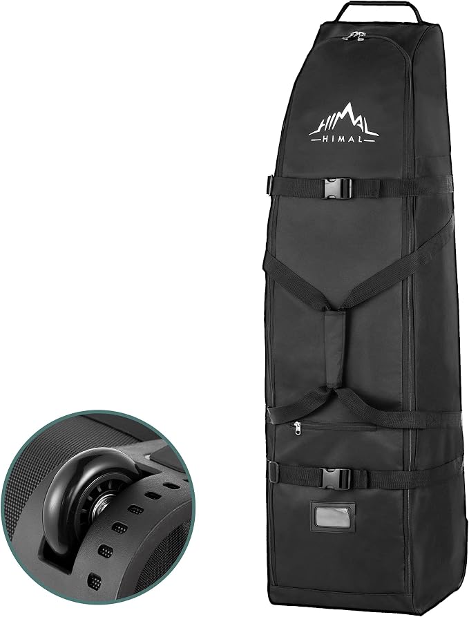 Himal Outdoors Soft-Sided Golf Travel Bag with Wheels, 600D Oxford Fabric