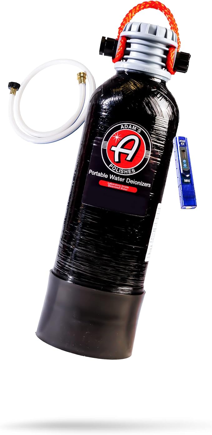 Adam's Polishes Portable Spotless Water Deionizer (Small) - Eliminates Water Spots, Spotless Rinse Touchless Detailing -