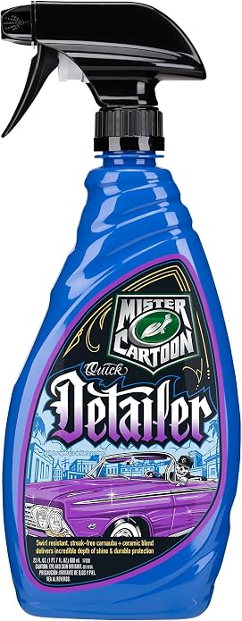 Turtle Wax X Mister Cartoon 54254 Quick Detailer Spray, Waterless Cleaning, Long Lasting Ceramic Protection, Safe on All