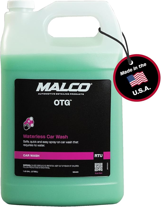 Malco OTG Waterless Car Wash, No Water or Bucket Needed, 1 Gallon