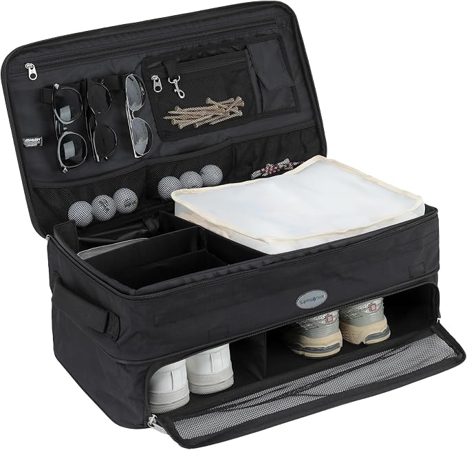 Samsonite Golf Trunk Organizer, Collapsible Storage with Shoe Compartments