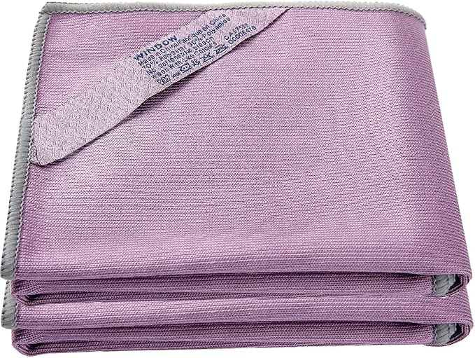 Longmann 2 x NΘrwex Window Cleaning Cloth, Glass Cloth, Cleaning Cloth, Streaks Schatches Free (Purple 2 Pack)
