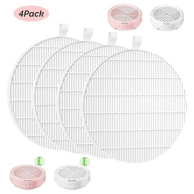 SProR Nail Dust Collector Replacement Filter, 4 Pack Reusable Dust Filter for MelodySusie Hpro/SProR Nail Dust Collector, Compatible Fine Filter for Efficient Nail Dust Collection