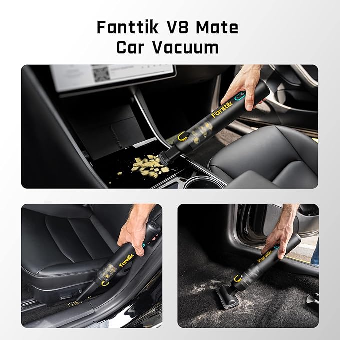 Fanttik 2-Pack Replacement HEPA Filter, Washable and Reusable Filter, Fits for Fanttik V8 Mate & V8 Apex & V9 Mix & V10 Mix & Slim V10 Apex Car Vacuum (AV8001)
