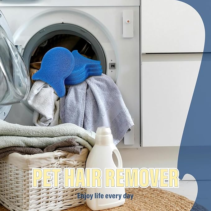 Pet Hair Remover for Laundry, Reusable Dog & Cat Hair Remover Tool, Effectively Removes Pet Hair, Lint and Dander from Bedding and Clothing, Suitable for Washing Machines, Dryers 8PCS