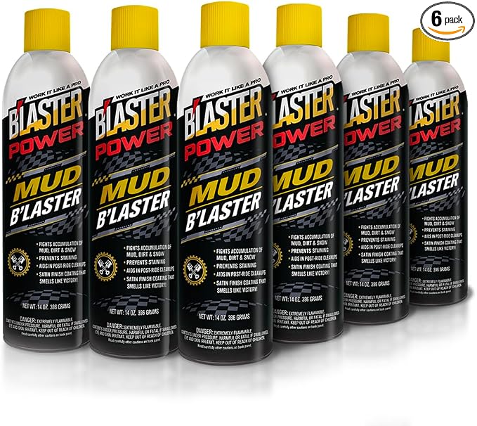 B’laster Mud Defender Spray – Power B’laster for Off-Road Vehicles – Non-Stick Barrier Helps Prevent Mud Buildup, Speeds