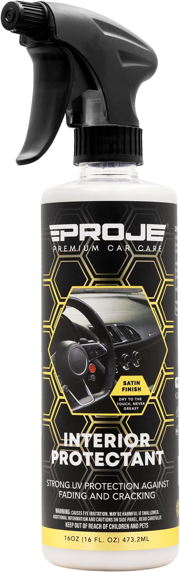 Proje Interior Protectant - Non-Greasy Satin finish - Repels Dirt, Dust, & Debris - Provides Superior UV Protection, Hel