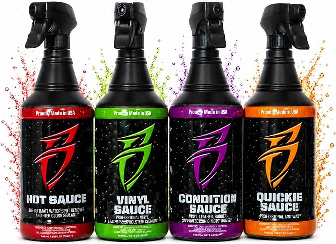 Bling Sauce Boat Essentials Cleaning & Detailing Kit, 4-Pack, 20 oz Each