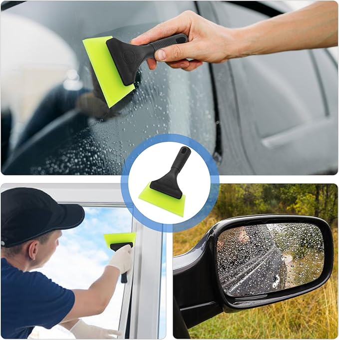 2 Pcs 5 Inch Car Window Squeegee Silicone Squeegee, Auto Window Squeegee Small Windshield Squeegee, Tile Squeegee Mirror Squeegee Shower Squeegee for Glass Doors (Green), DX240410-768