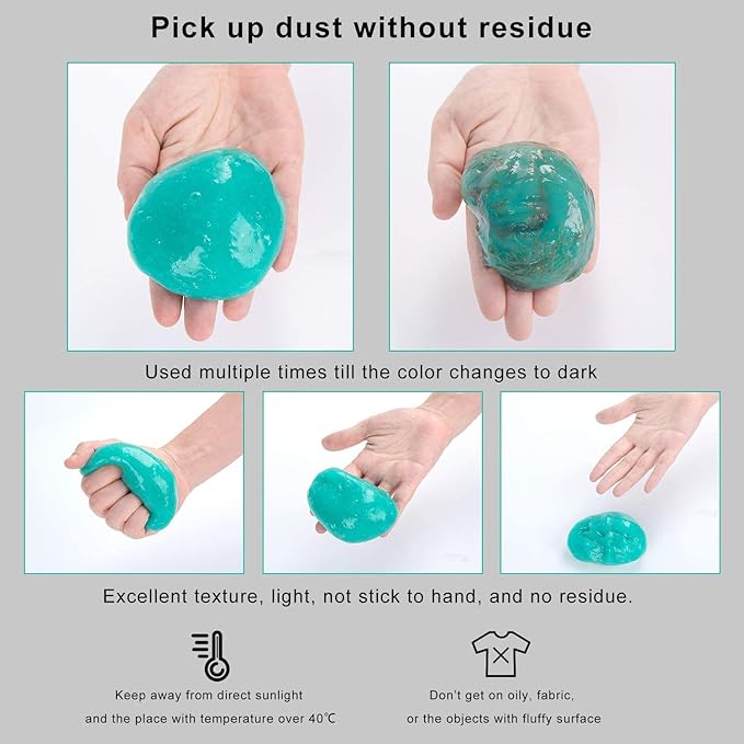 ASFSKY Keyboard Cleaning Gel Keyboard Cleaner Adheres to Dust and Debris in The Crevices of The Keyboard, Also Suitable for Car Interior Cleaning, Office Cleaning, Electronics Cleaning
