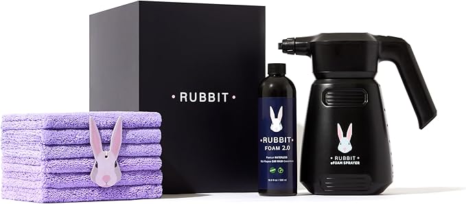 Electric Plus Kit, Waterless Car Wash Kit, Rechargeable Electric Sprayer, Foam 2.0 Solution, 6 Reusable Microfiber Towel