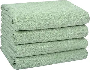 VIVOTE Sage Green Tea Towels for Kitchen Dish Cloth Microfibre Tea Towel