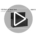 155 Gallon Deck Box Waterproof Outdoor Storage Box with Wheels, Black