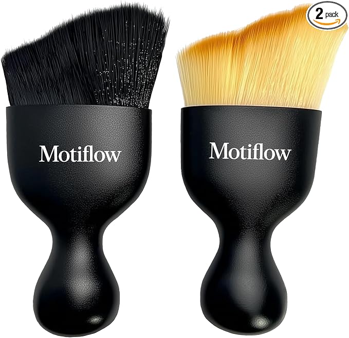 2 PCS Car Interior Detailing Brush, Car Detailing Supplies Soft Bristle Detailing Brush, Car Interior Cleaning Tool, Aut
