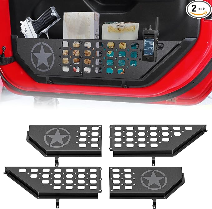 Eamplest Metal Front Door Storage Box for Jeep Wrangler JL JLU 2018-2026