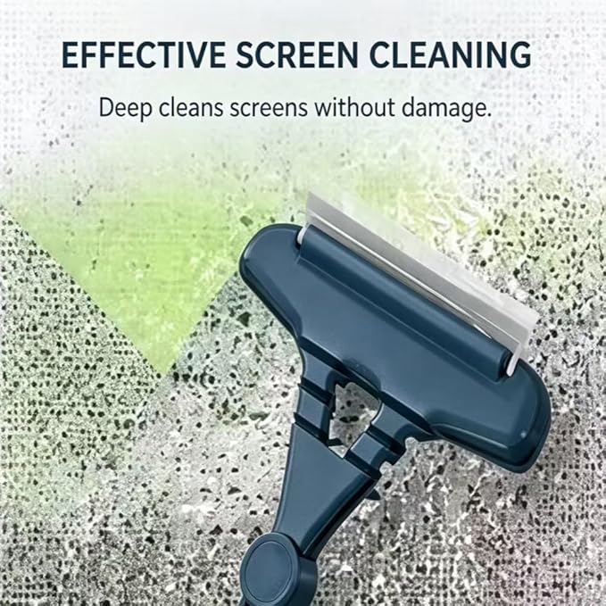 2-in-1 Window Cleaning Brush & Wiper,2026 New Window Screen Cleaner Multi-Purpose Cleaning Brush, Upgrade Multi-Purpose Cleanings Brush for Patio, Door, Porch Screens (2PCS)