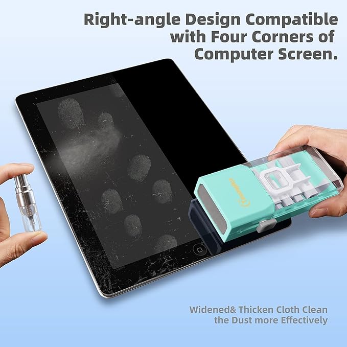 Tassmpitor Laptop Cleaning Kit, All in 1 Keyboard Cleaning kit for MacBook iPad iPhone, Compact Keyboard Cleaner with Brush and Spray for Tablet, Airpods, Earbud, Computer Screen, PC Monitor