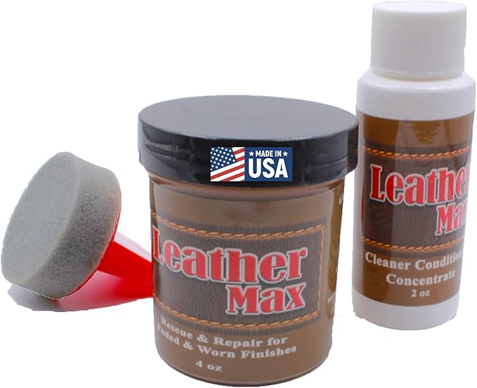 Leather Repair Kit/Leather Color Kit/Cleaner/Color Restorer/Sponge Applicator (Leather Repair) (Vinyl Repair) (Leather D