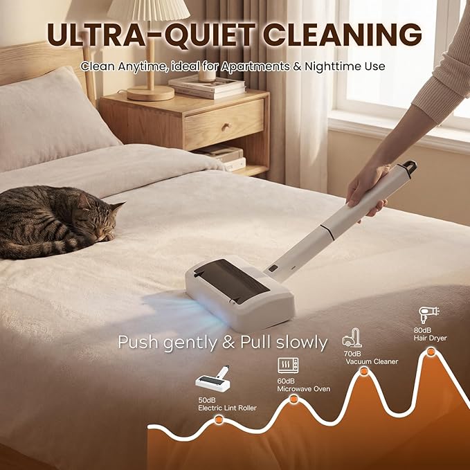Carpet Rake Electric Rechargeable for Pet Hair Removal 5X Efficient and Quiet Cat Dog Hair Remover for Carpet, Rugs, Mats