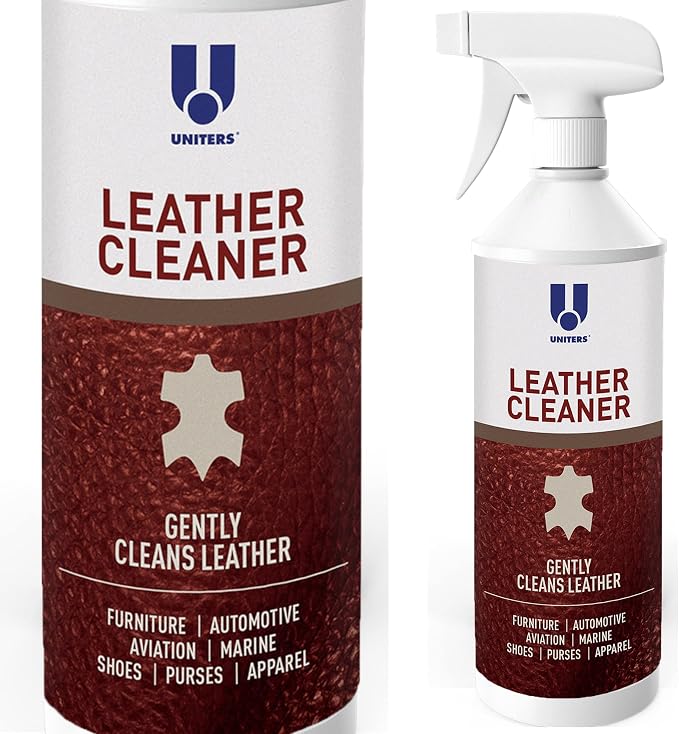 UNITERS Leather Cleaner Foam Solution - Leather Care Stain Remover & Cleaner for Car Interior - Car Leather Seat Cleaner