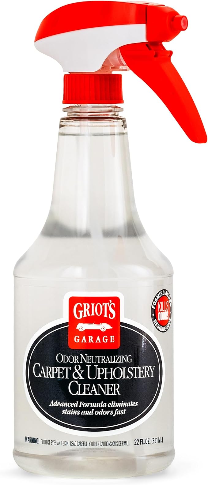 Griot's Garage Odor Neutralizing Carpet and Upholstery Cleaner for Car Floor Mats, Upholstery, Microfiber Seats, Househo