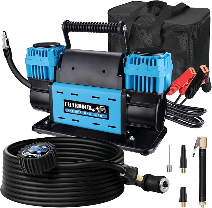 Uharbour 12V 10.6 CFM Offroad Air Compressor with Pressure Gauge