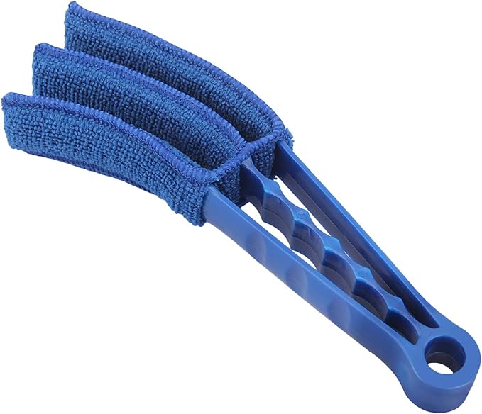 Window Blind Cleaner Duster Brush Kit 2 Pack Brush with 6 Microfiber Sleeves - Blind Cleaner Tools for Window Blinds Air Conditioner Jalousie Dust