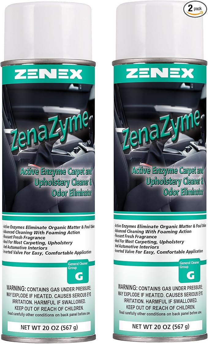 Zenex ZenaZyme Active Enzyme Carpet & Upholstery Cleaner (2 Pack) | 20 oz