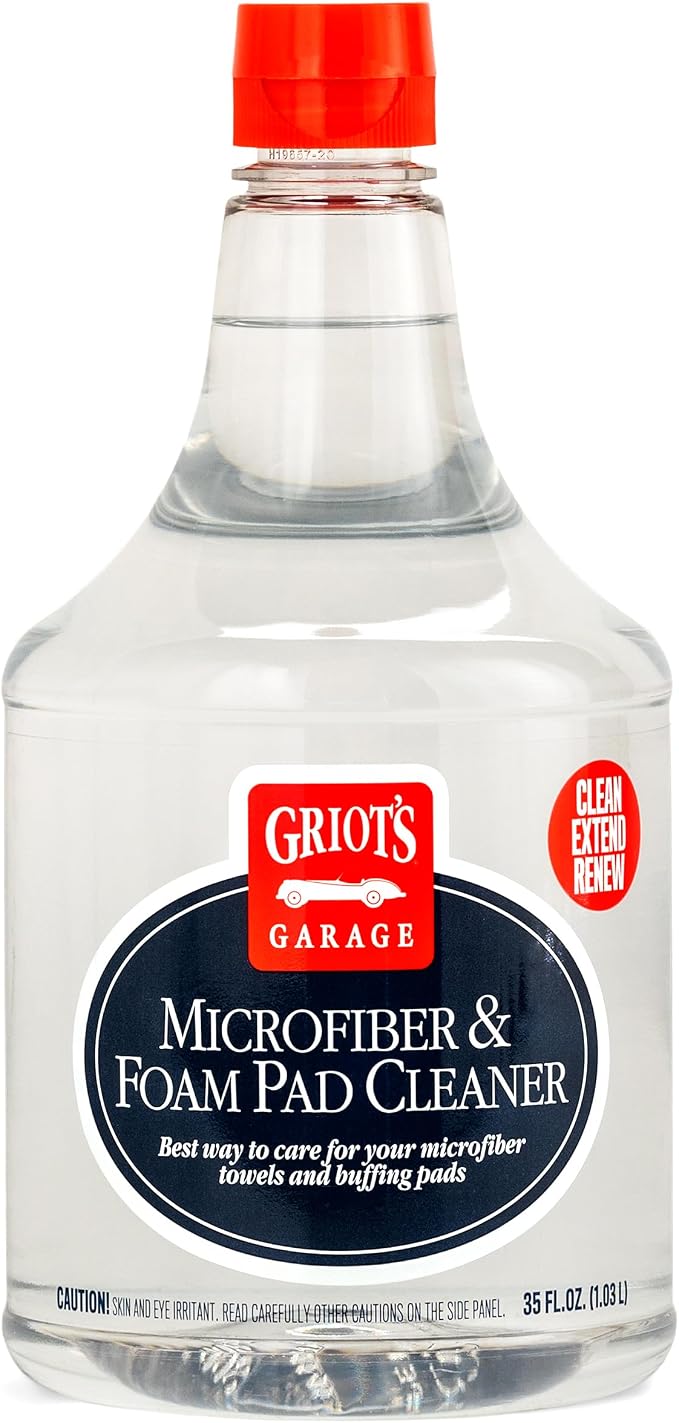 Griot's Garage Microfiber and Foam Pad Cleaner, Removes Polish, Wax, and Sealant Residue, Restores Your Car Cleaning Clo