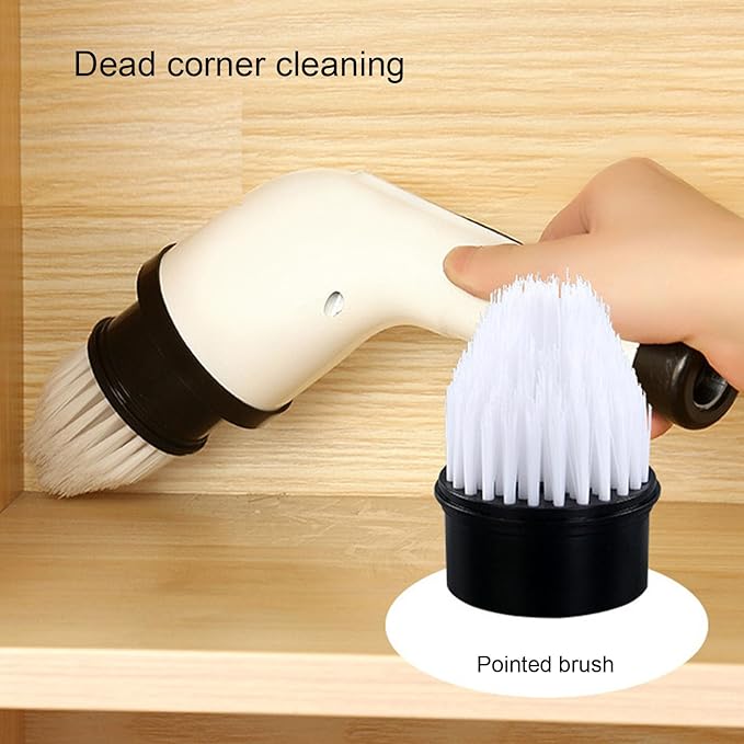 Electric Spin Scrubber Cordless Multifunction Retractable Handle Bathroom Tile Power Cleaning 9 Brushes Bath Tub Scrubber