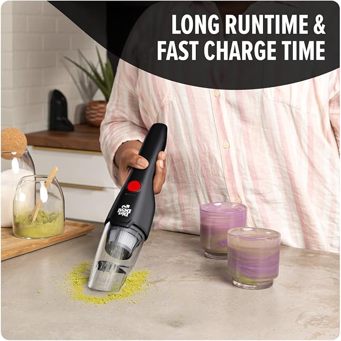 Dirt Devil Grab and Go+ 8V Cordless Handheld Vacuum Cleaner, Powerful Suction, Lightweight, Includes 2-in-1 Tool and Charging Stand with Tool Storage, Portable Vacuum Cleaner