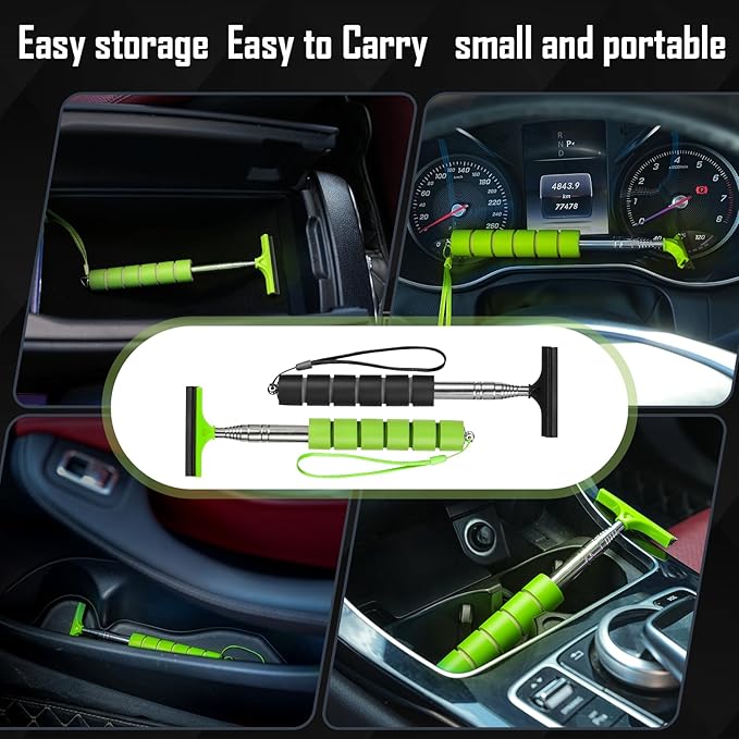 Side Mirror Squeegee, 2 PCS Car Mirror Squeegee, Retractable Car Rearview Mirror Wiper for All Vehicles, Universal Automotive Accessories