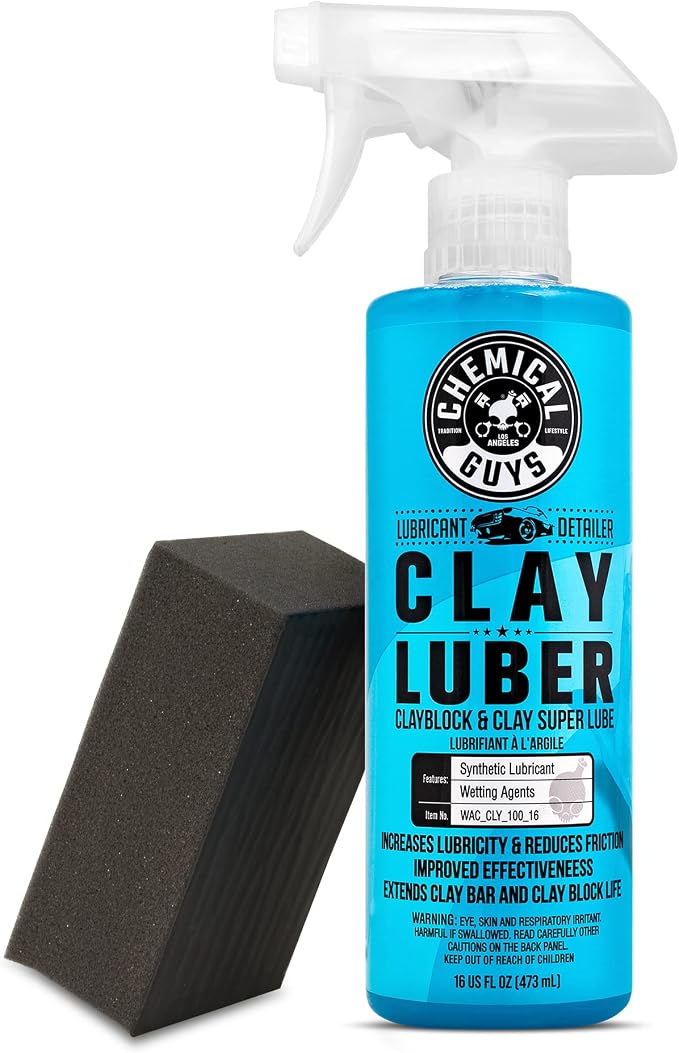 Chemical Guys, Clay Block V2 & Clay Super Lube Kit for Paint Prep, 16 oz