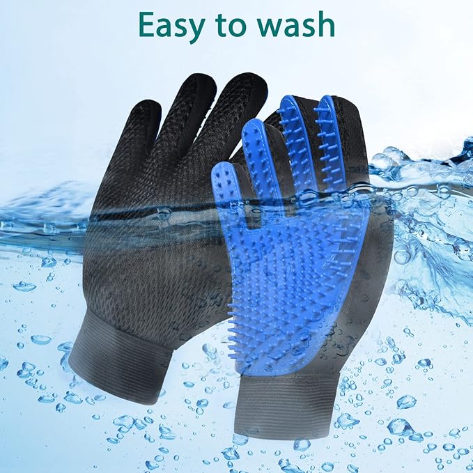 Cat Grooming Glove Brush,Pet Hair Remover Tool,Reusable Dog Hair Fur Remover for Carpet,Furniture,Couch,Clothes,Eco-Friendly and High efficiency