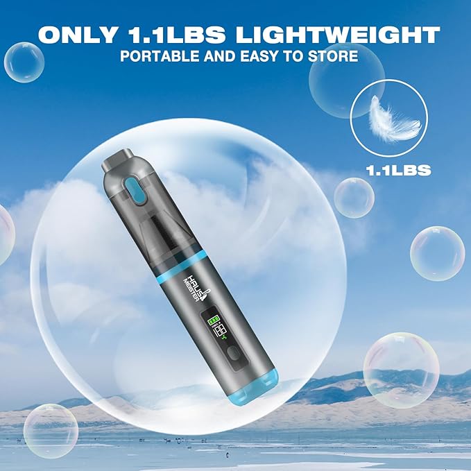 HAUSMEISTER Airflex One Cordless Car Vacuum 16000Pa, 4-in-1 Handheld Vacuum with Air Duster & Inflator, Portable Mini Vac for Car Detailing, Pet Hair, Keyboard Cleaning (Gray)