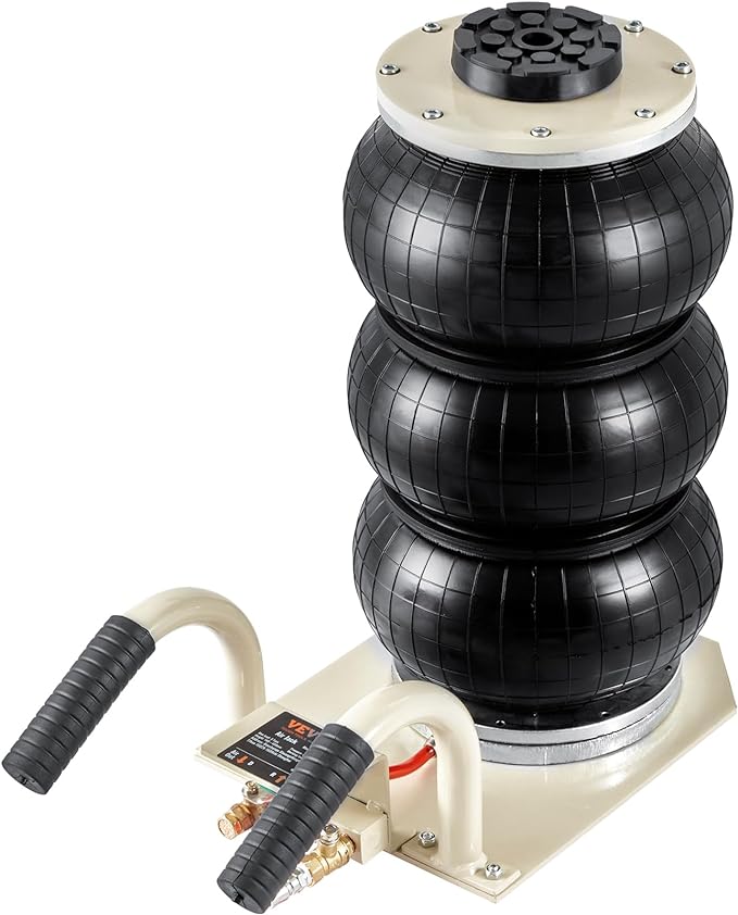 VEVOR Air Jack, 3 Ton/6600 lbs Triple Bag Air Jack, Airbag Jack with Six Steel Pipes, Lift up to 17.7 inch/450 mm, 3-5 s