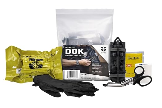 TacMed Solutions Downed Officer Kit (DOK) with SOF Tourniquet, Compressed Gauze Trauma Bandage, Compact Resealable Bag