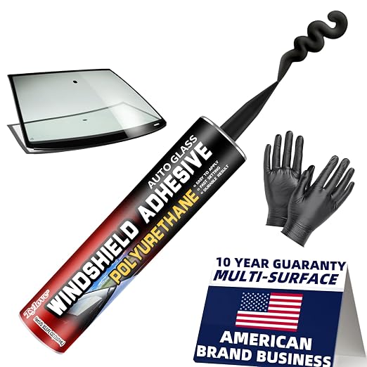Professional Strength Urethane Windshield Sealant – Quick Curing, Weather Resistant Auto Glass Glue for Vertical & Overh