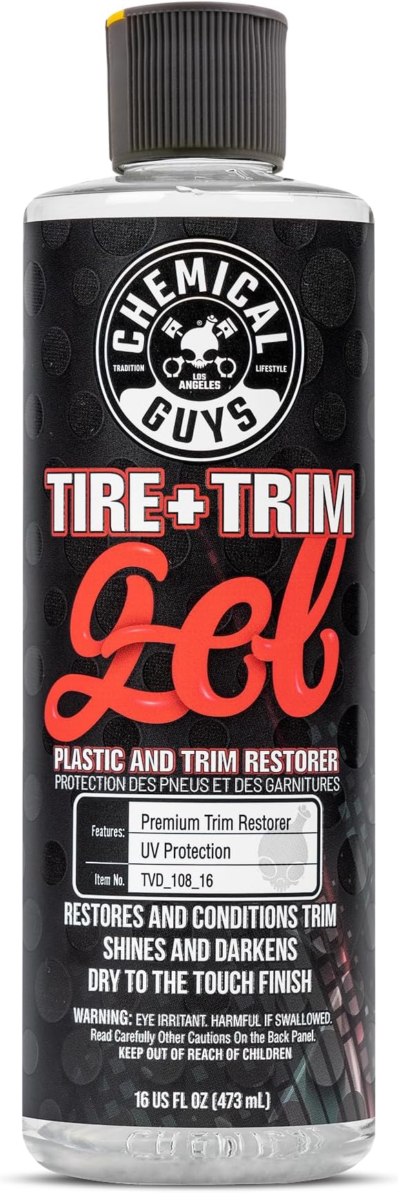 Chemical Guys, Tire & Trim Gel for Plastic & Rubber, Restores Shine, 16 oz