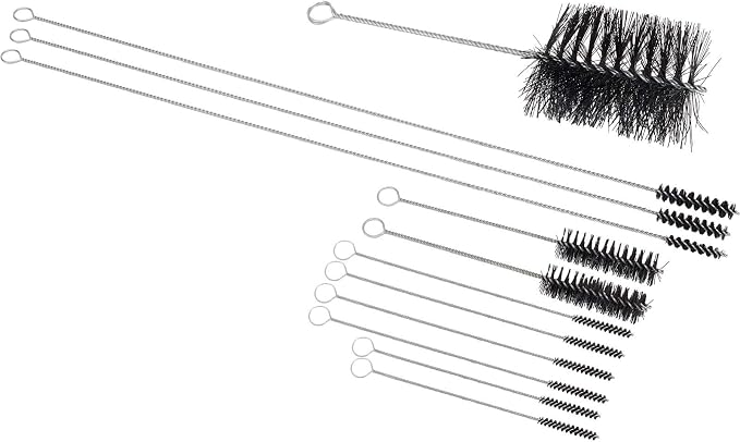Speedway Motors Engine Cleaning Brush Kit Includes 12 Multi-Size Brushes Ranging from 1/4 Inch to 5 Inch Diameter, Ideal
