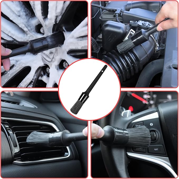 Wheel Brush, Wheel & Rim Cleaner Brush, Tire Brush, Wheel Cleaning Brush, Bendable & Durable Car Wheel Brush Set, Car Detailing Brushes, Wheel Brushes for Cleaning Wheels