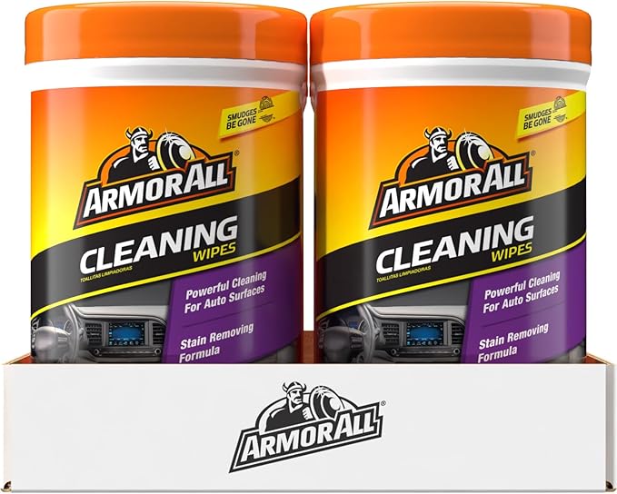 Armor All Car Cleaning Wipes, Wipes for Car Interior and Car-Exterior, 90-Wipes Each (Pack of 6)