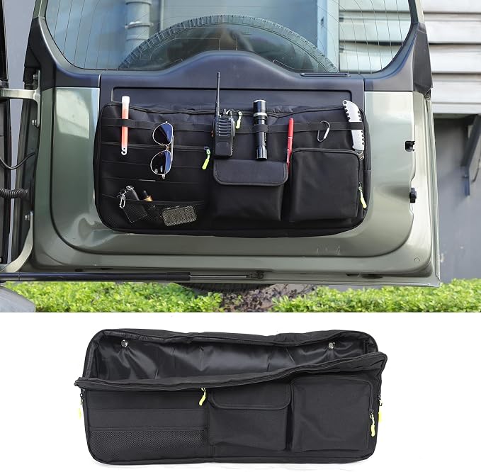 PIUGILH Tailgate Storage Bag Compatible with Land Rover Defender 90 110 130 2020-2025+, Back Door Tailgate Tool Kit Stor